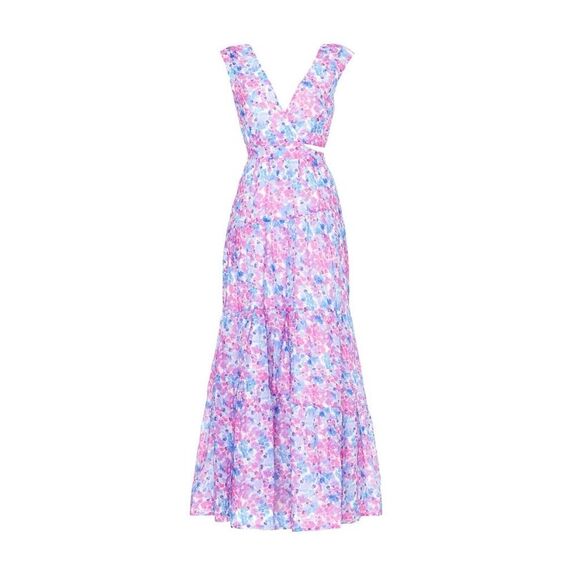 Nicholas Women's Floral Orchid Pink Maxi Dress Size 8 - Picture 1 of 11